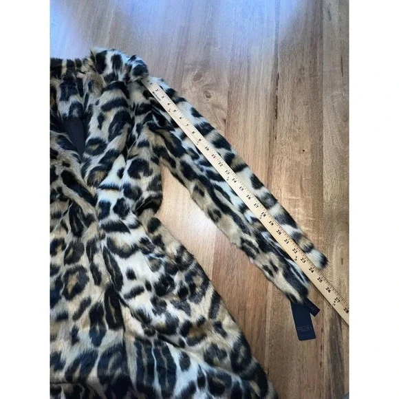 New! Rachel‎ Roy faux fur Animal leopard print reversible coat jacket small - Picture 12 of 13